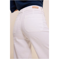 Pantalon large "Lucia crop large" - White