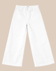 Pantalon large "Lucia crop large" - White