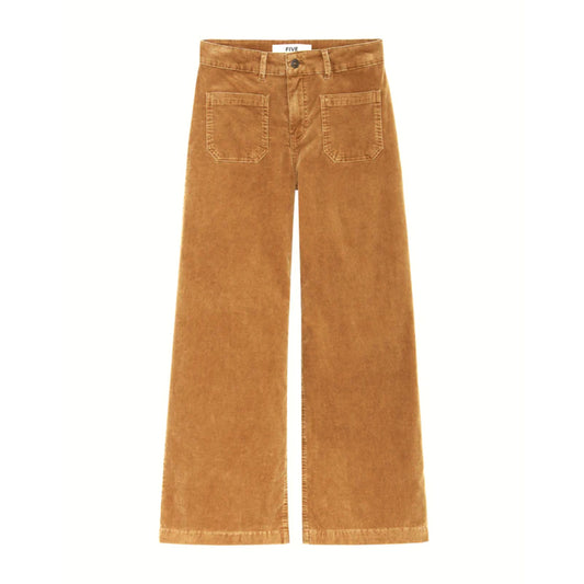 Pantalon "Lucia crop large" - Velours Pecan