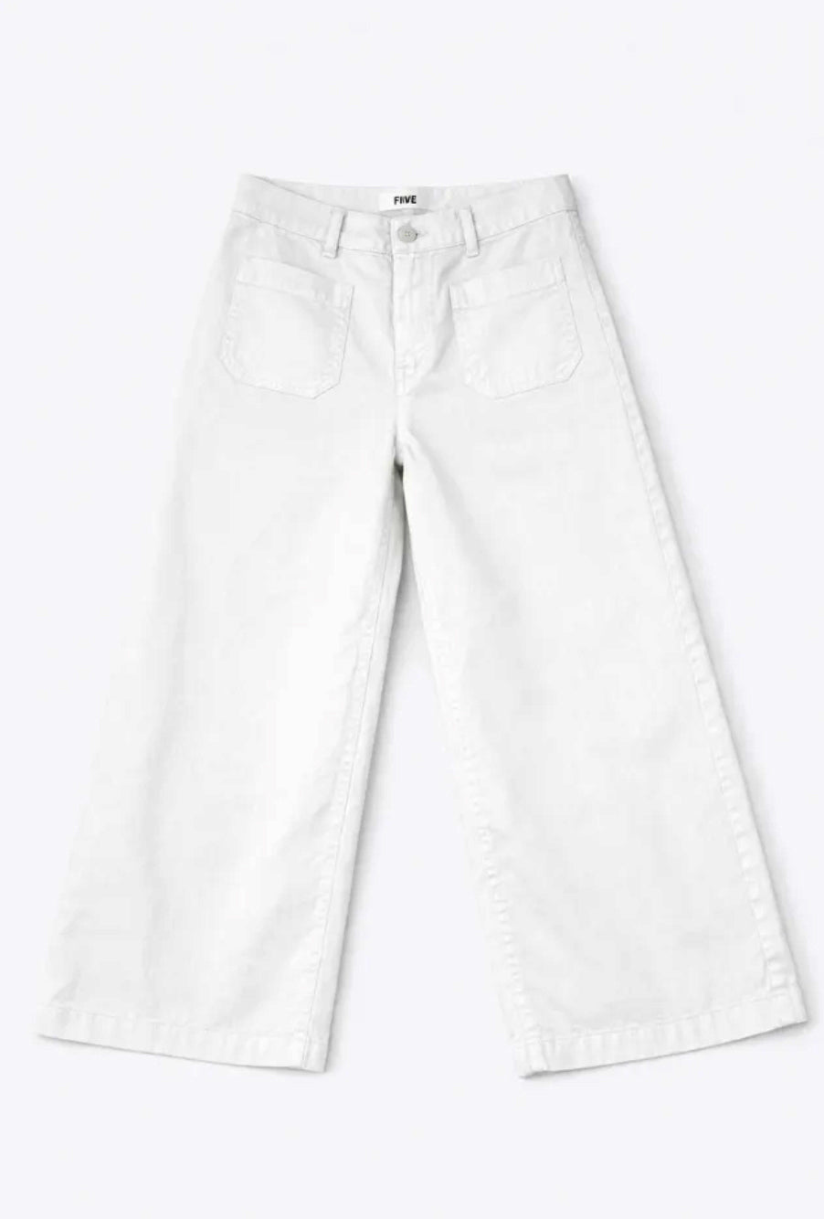 Pantalon "Lucia crop large" - White