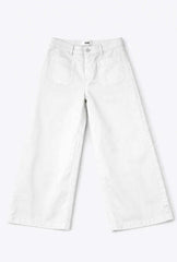 Pantalon "Lucia crop large" - White
