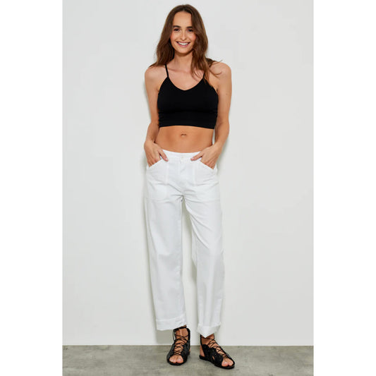 Pantalon worker "Lourdes" - White