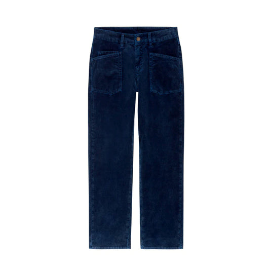 Pantalon worker "Lya" velours - Navy