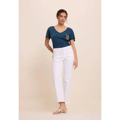 Pantalon worker "Lourdes" - White