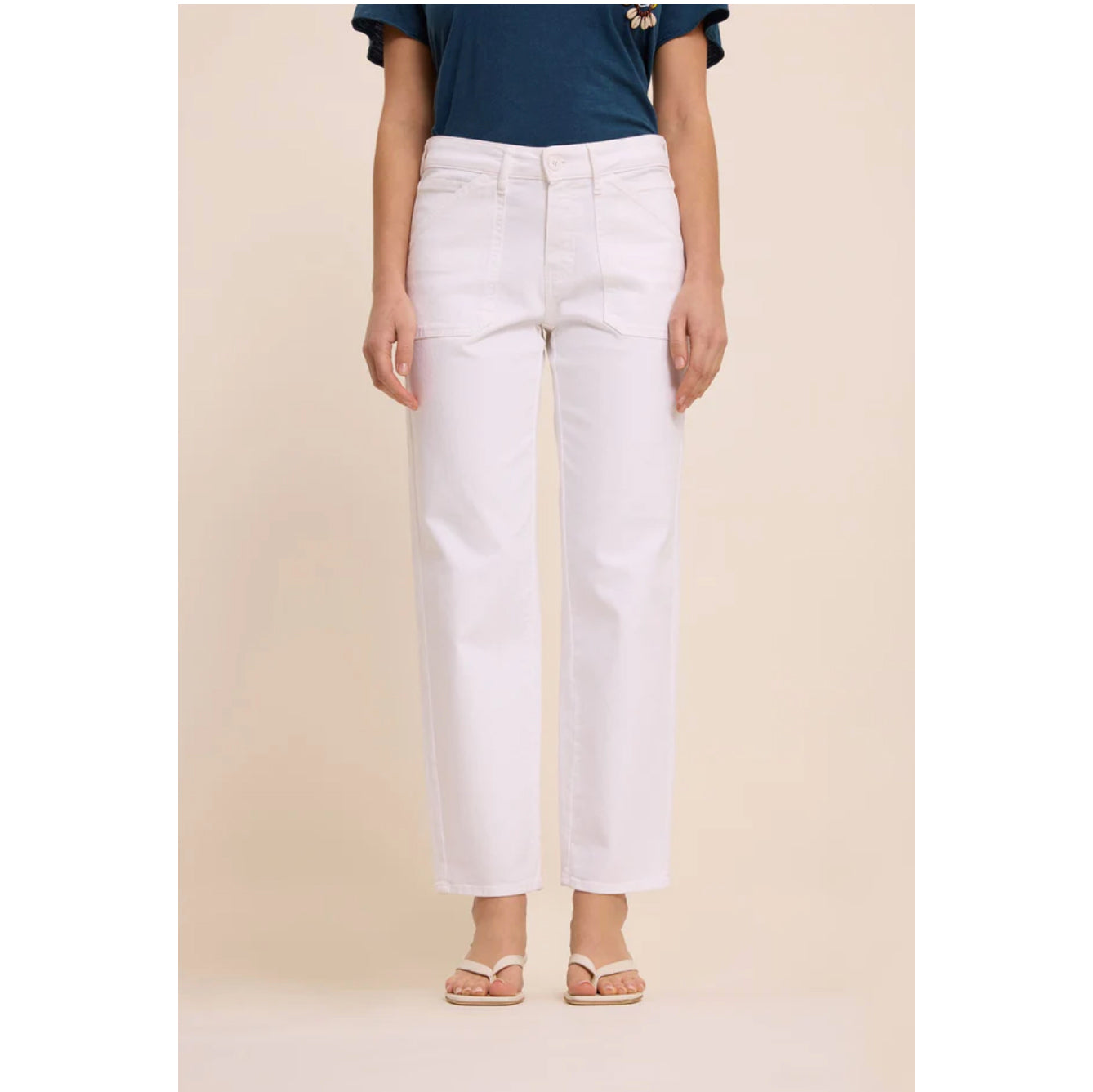 Pantalon worker "Lourdes" - White