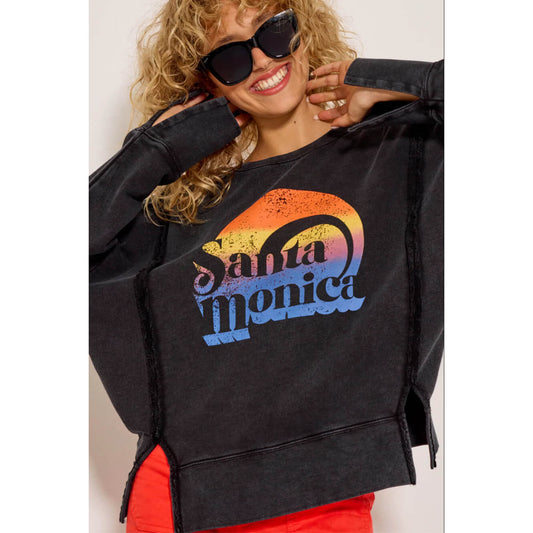 Sweat "Santa Monica" - Acid grey