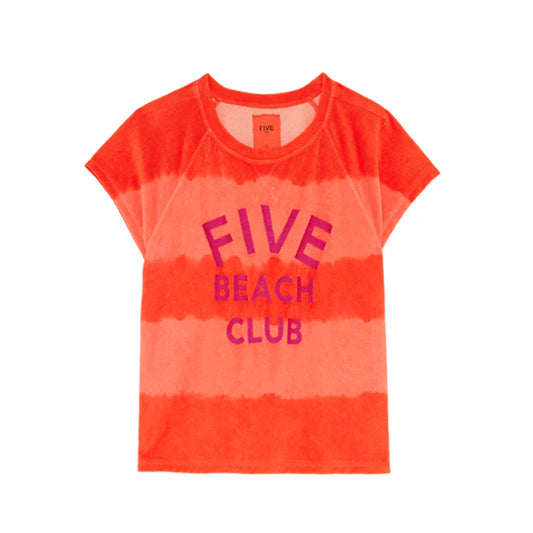 Tee-shirt  "Beach Club" - Corail
