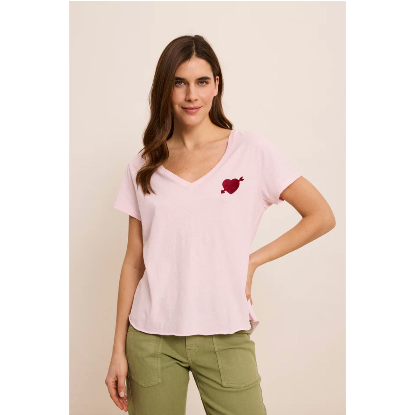 Tee-shirt "Heart" - Baby pink