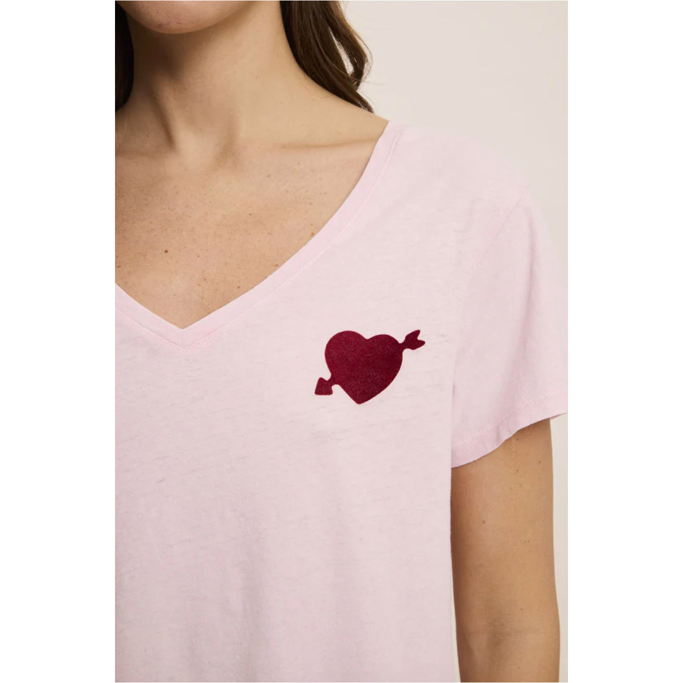Tee-shirt "Heart" - Baby pink