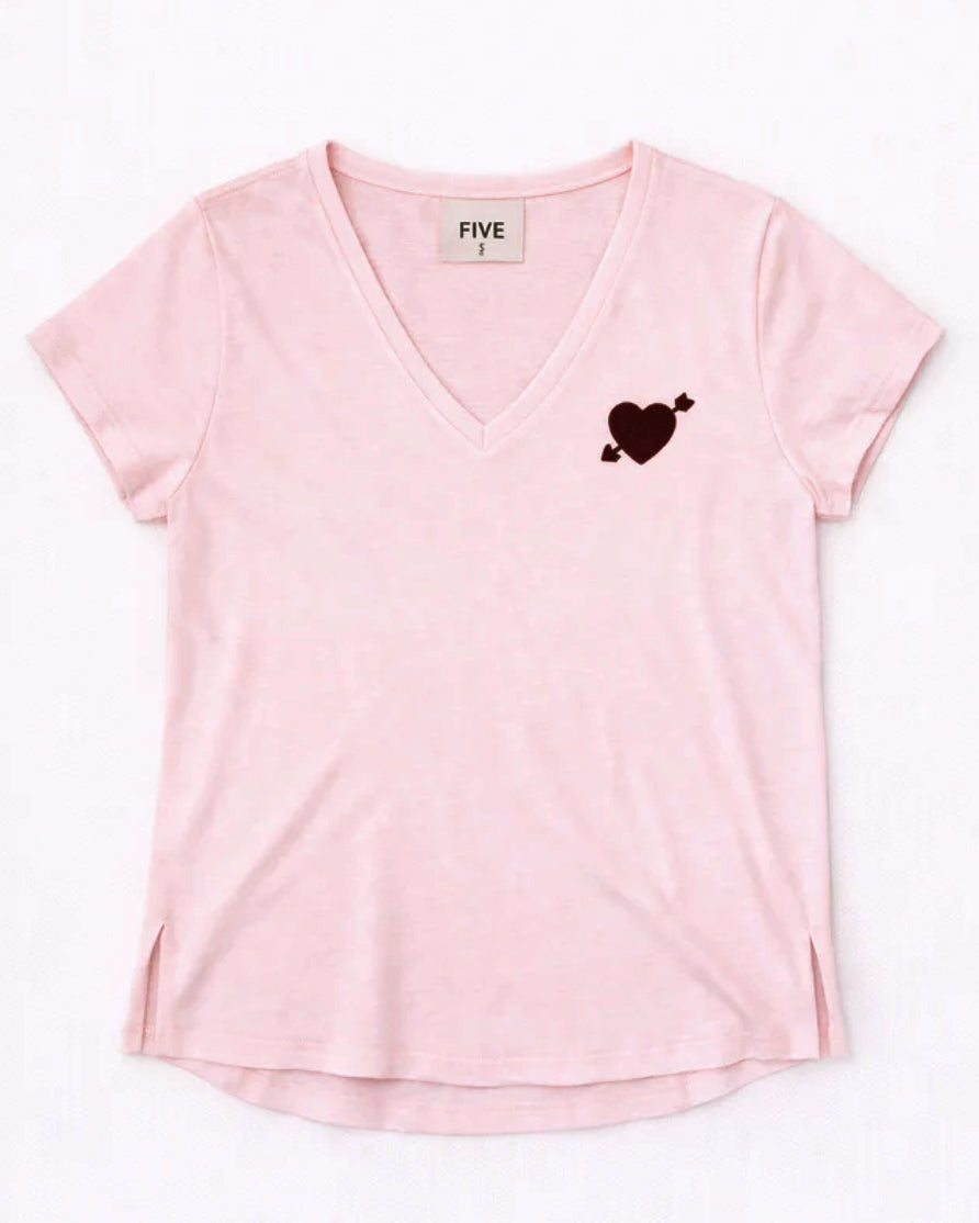 Tee-shirt "Heart" - Baby pink