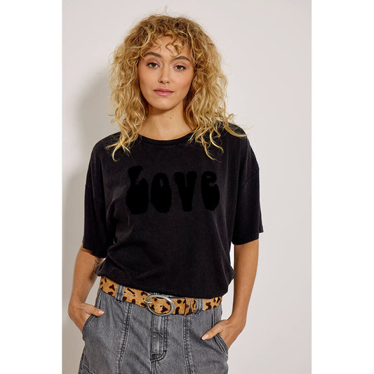 Tee-shirt "Love" - Acid grey