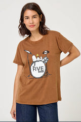 Tee-shirt "Snoopy Band" - Chocolate