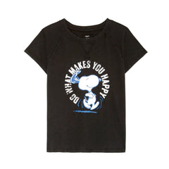 Tee-shirt "Snoopy Happy" - Acid grey