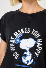 Tee-shirt "Snoopy Happy" - Acid grey