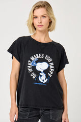 Tee-shirt "Snoopy Happy" - Acid grey