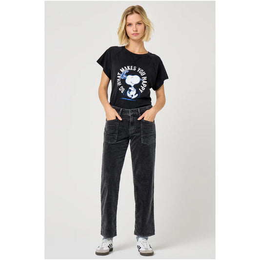 Tee-shirt "Snoopy Happy" - Acid grey