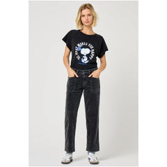 Tee-shirt "Snoopy Happy" - Acid grey