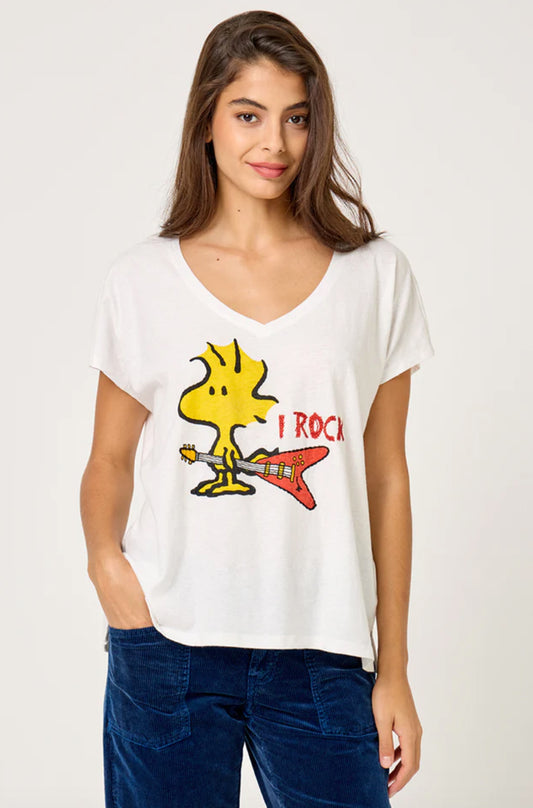 Tee-shirt "Woodstock Rock" - Blanc