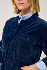 Veste worker velours "Vanissa" - Navy