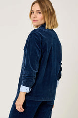 Veste worker velours "Vanissa" - Navy