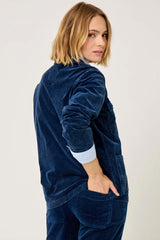 Veste worker velours "Vanissa" - Navy