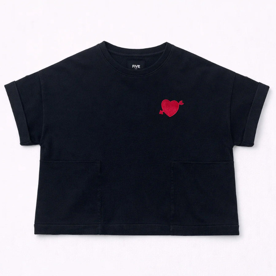 Sweat-shirt "Heart" - Acid grey