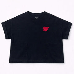 Sweat-shirt "Heart" - Acid grey
