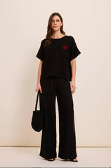 Sweat-shirt "Heart" - Acid grey