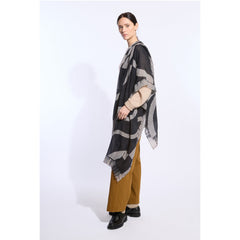 Foulard en laine "Wave" - Pétrole