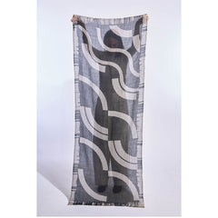 Foulard en laine "Wave" - Pétrole