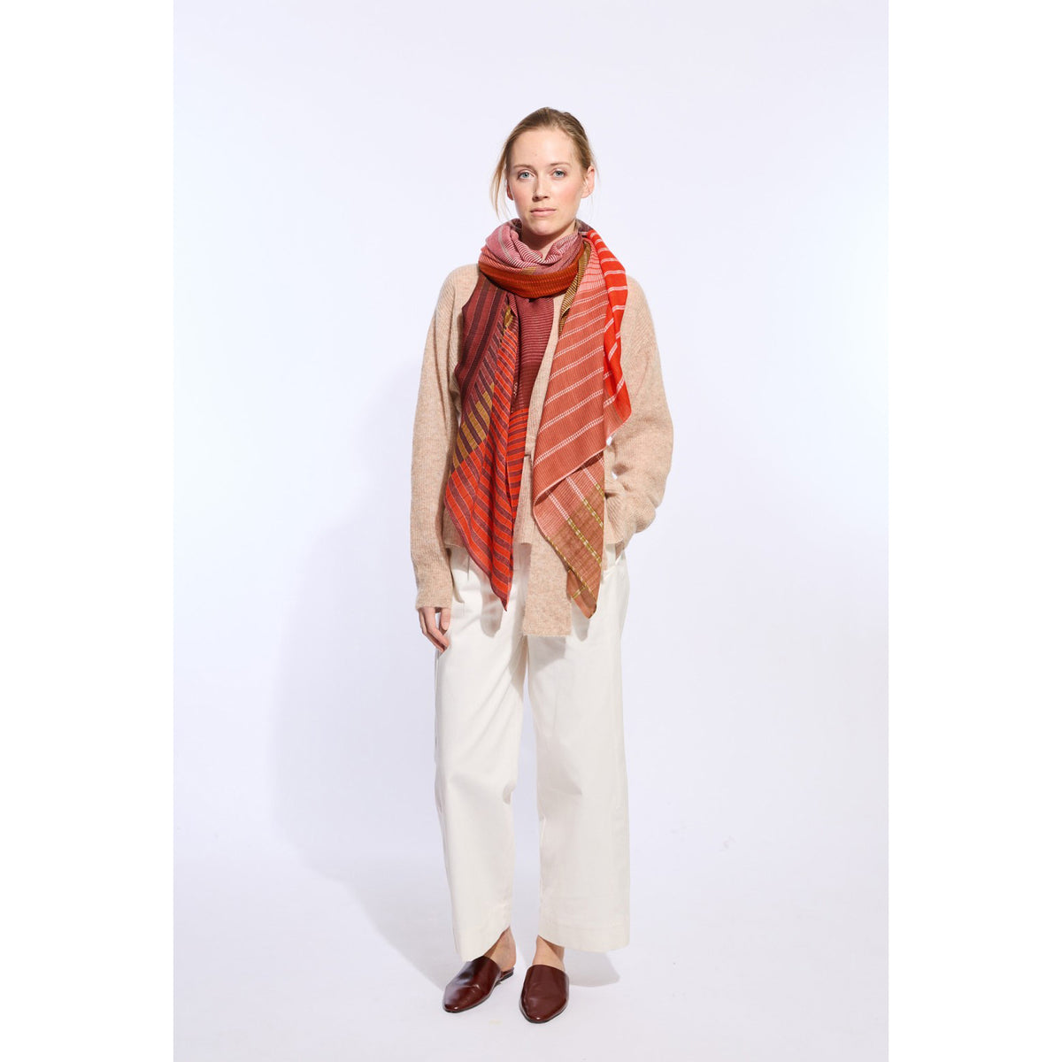 Étole laine "Vibrant" - Rosewood