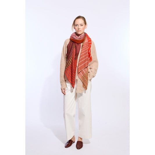 Étole laine "Vibrant" - Rosewood
