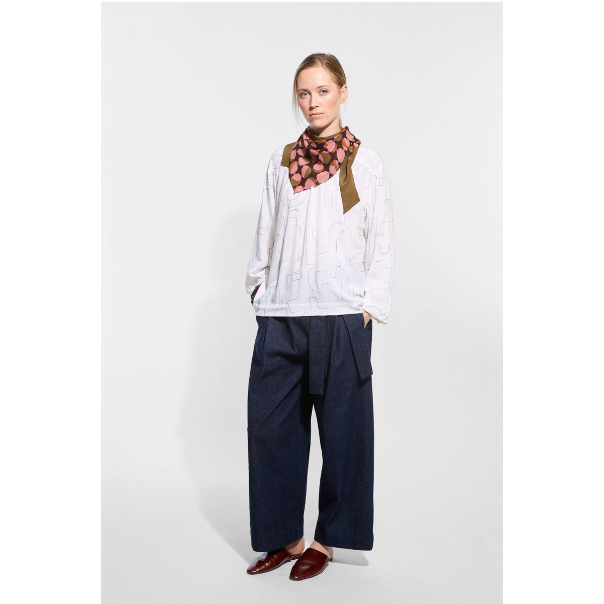 Foulard crêpe de soie "Taïga" - Rosewood