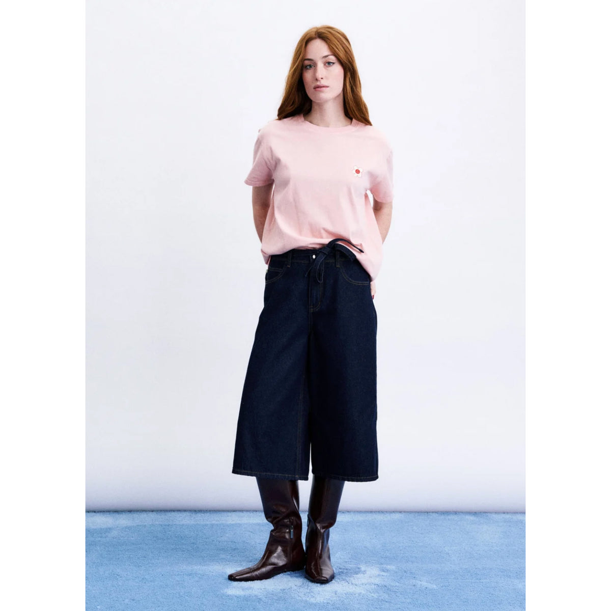 Bermuda "Sarakiniko" denim brut lavé