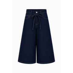 Bermuda "Sarakiniko" denim brut lavé
