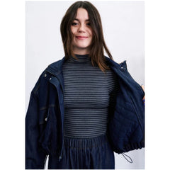 Blouson oversize "Kiso" - Denim brut lavé