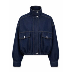 Blouson oversize "Kiso" - Denim brut lavé