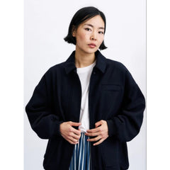 Blouson "Ilias" drap de laine - Navy