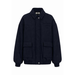 Blouson "Ilias" drap de laine - Navy