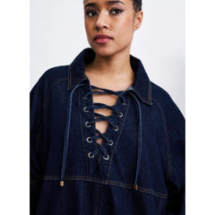 Chemise-vareuse "Sorae" denim brut lavé