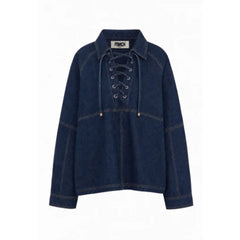 Chemise-vareuse "Sorae" denim brut lavé