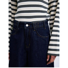 Jean barrel "Nami" denim brut lavé