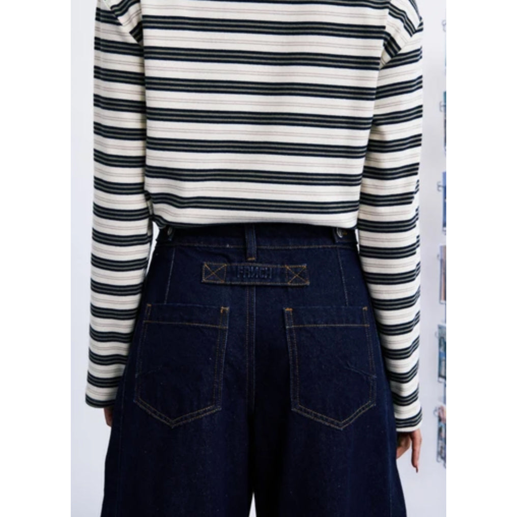 Jean barrel "Nami" denim brut lavé