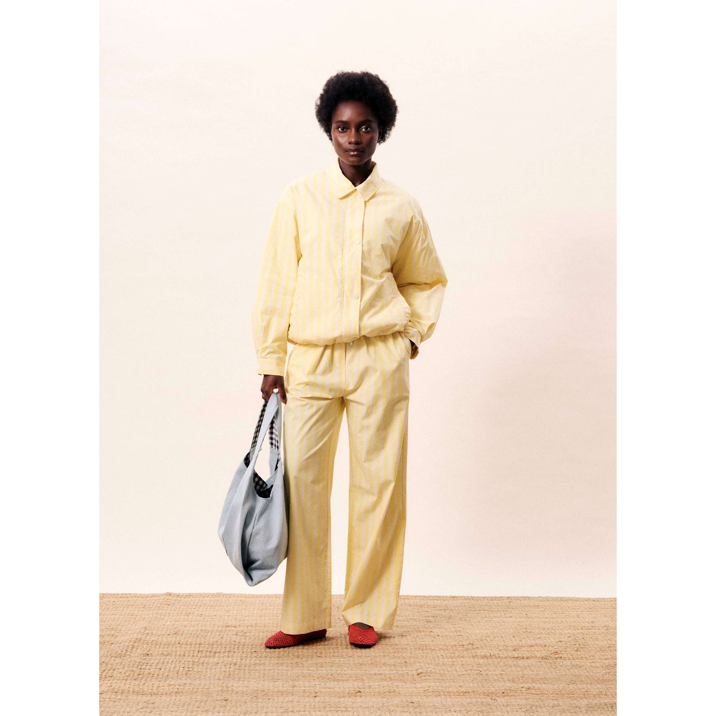 Pantalon straight large "Mira" - Butter