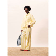 Pantalon straight large "Mira" - Butter