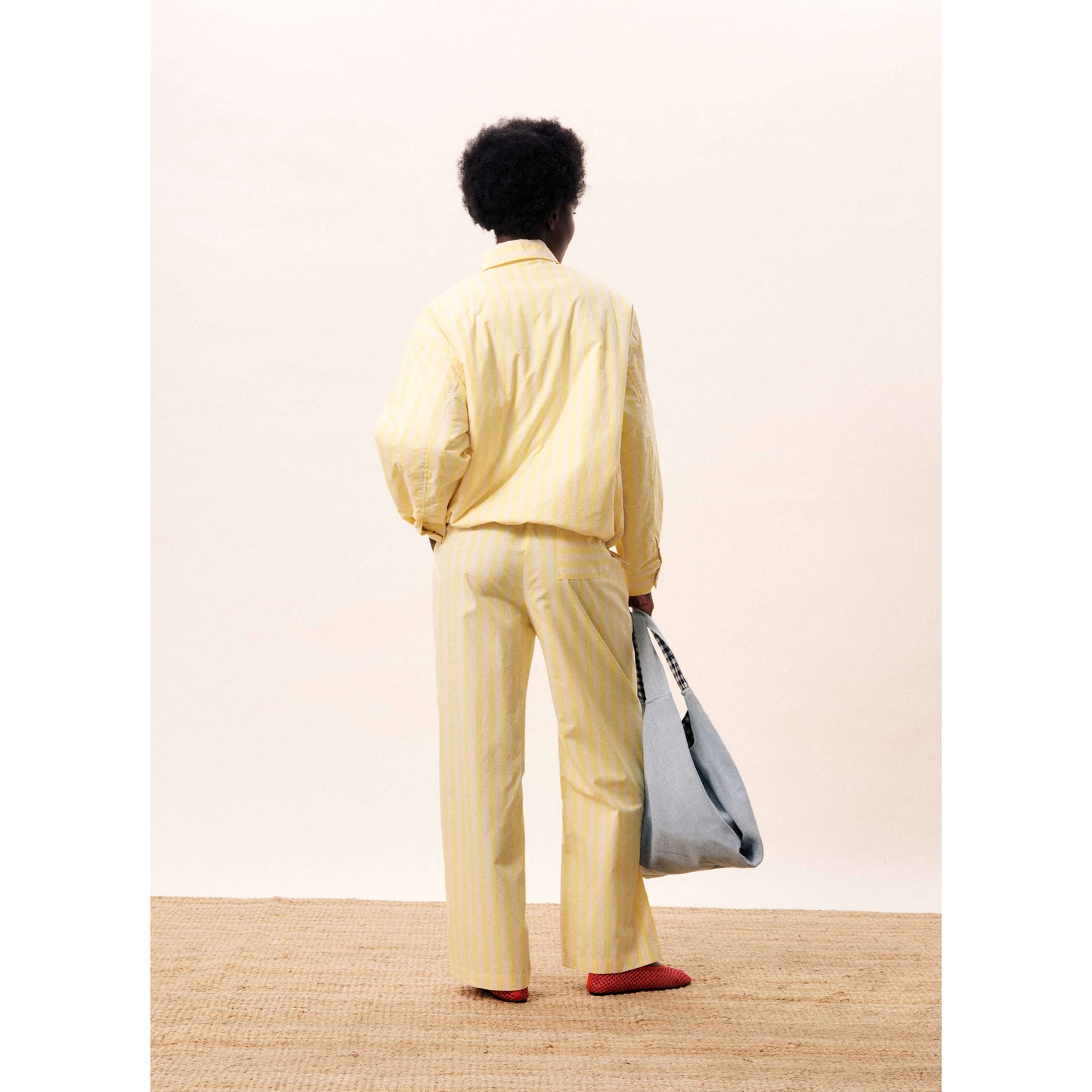 Pantalon straight large "Mira" - Butter