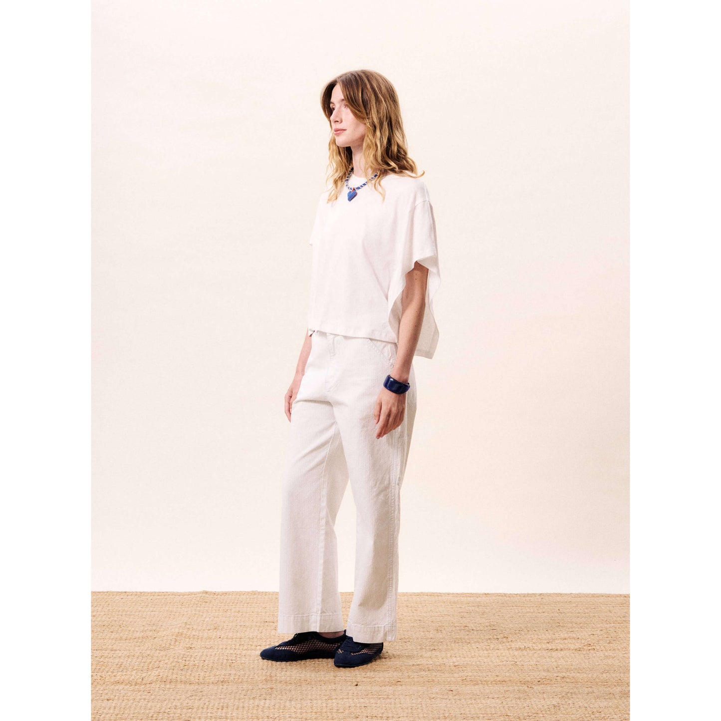 Pantalon rayé "Mélusine"