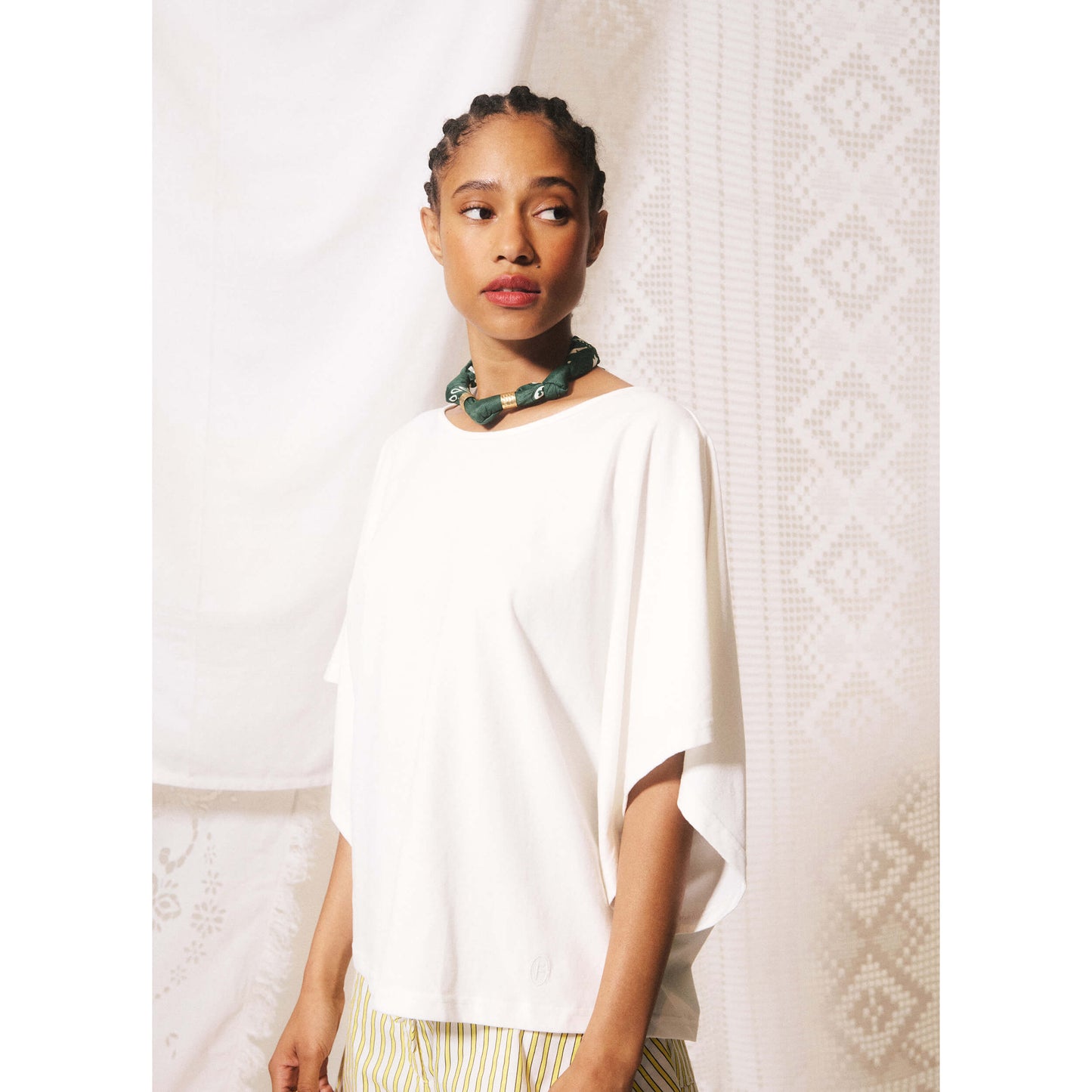 Tee-shirt dos-nu "Concetta" - Blanc