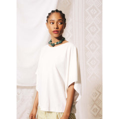 Tee-shirt dos-nu "Concetta" - Blanc