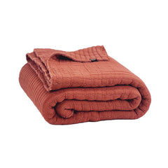 Plaid "Tivoli" gaufré - Brick